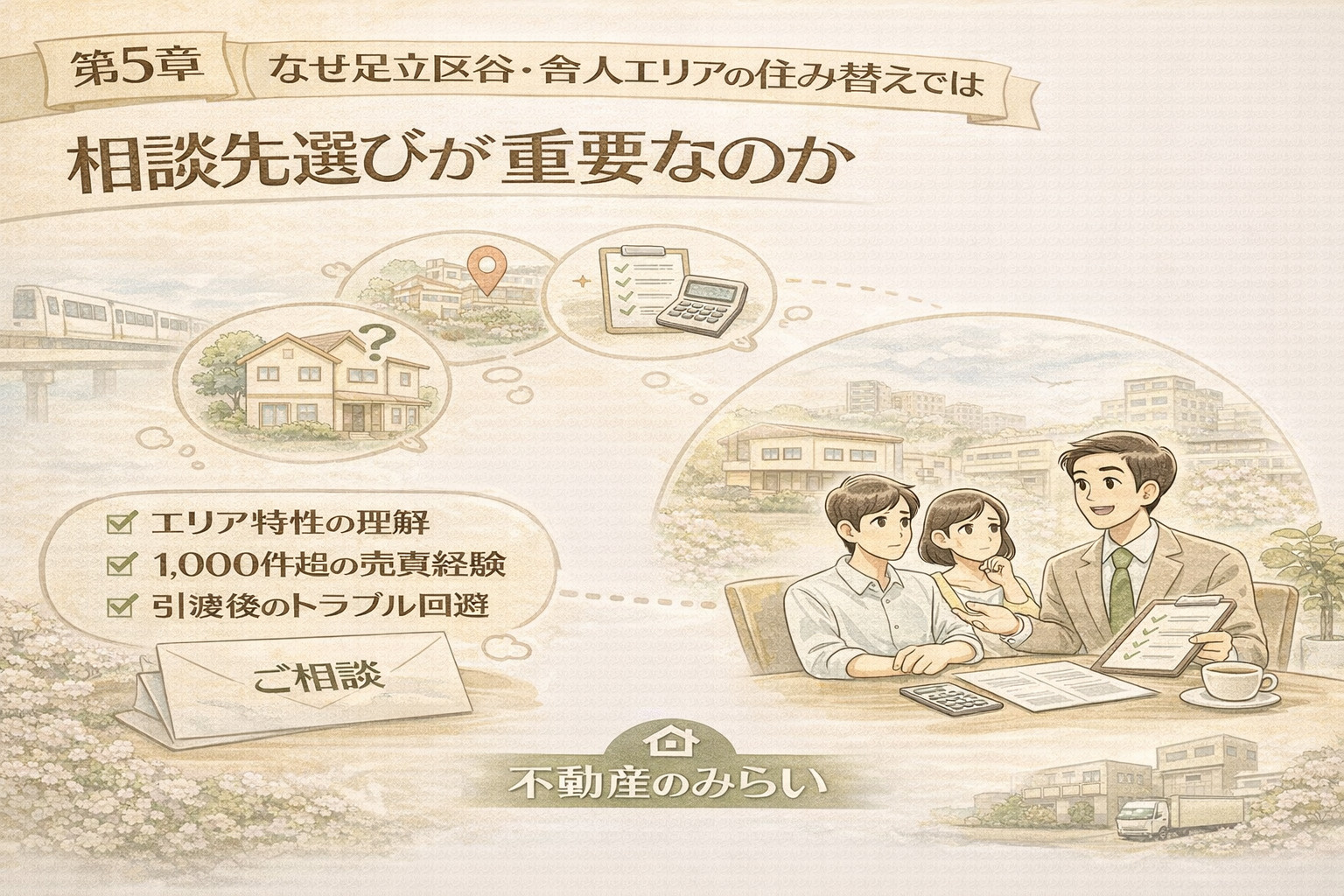 足立区舎人で住み替え相談先を選ぶポイント