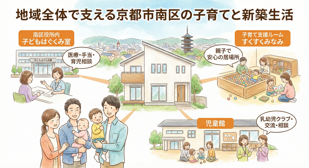 京都市南区の新築戸建ては子育てに向いている？環境や家選びのポイントも紹介の画像