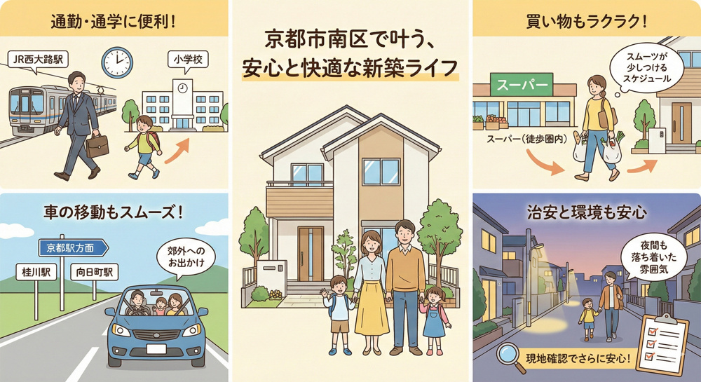 新築戸建て選びで京都市南区の住みやすさは？生活や資金計画のポイントも紹介の画像