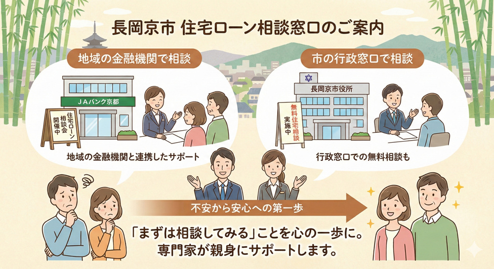 長岡京市で新築戸建てを検討中の方へ！住宅ローン相談の流れや注意点を解説の画像