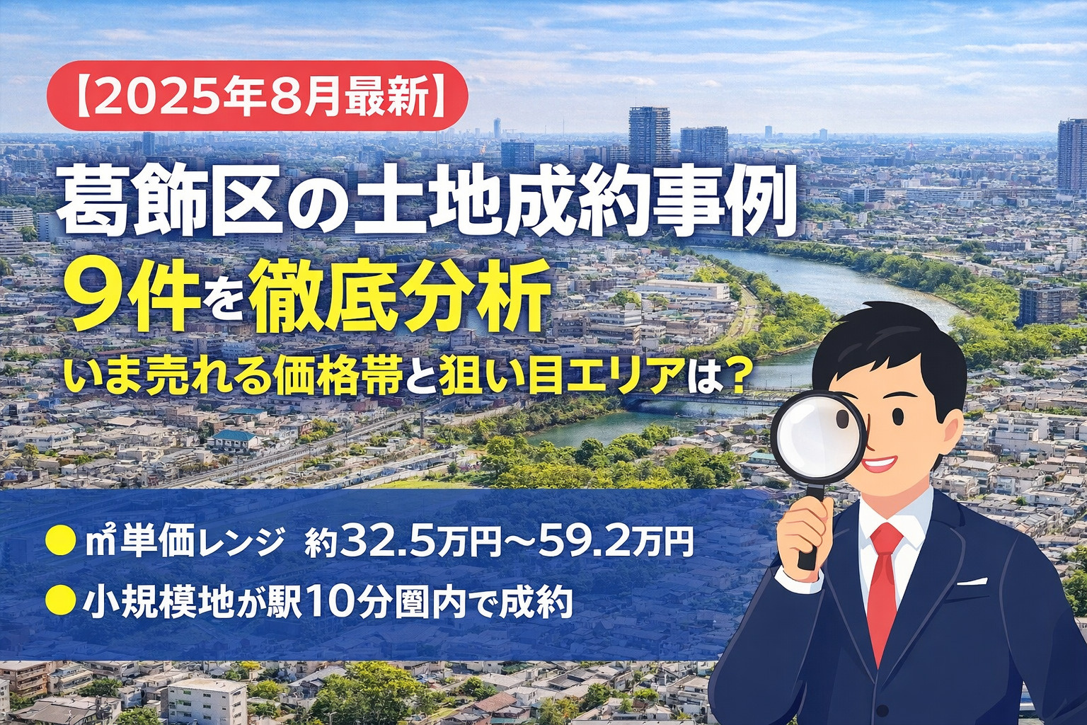 【2025年8月】葛飾区の土地成約事例9件を徹底分析｜いま売れる価格帯と狙い目エリアとは？の画像