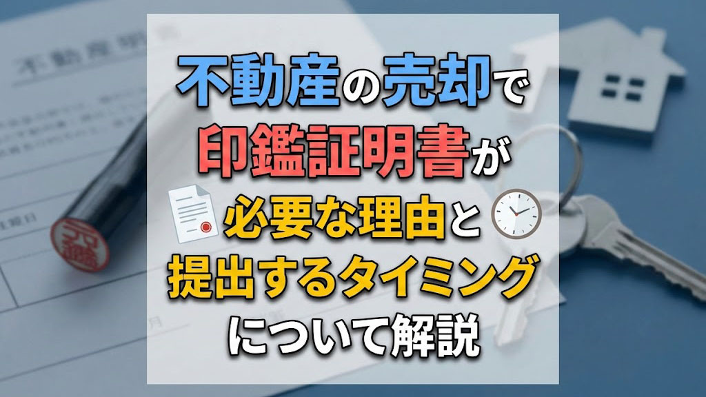 不動産の売却で印鑑証明書が必要な理由と提出するタイミングについて解説