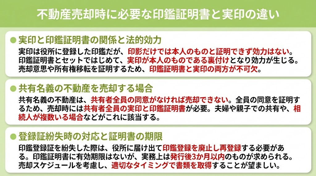 不動産売却時に必要な印鑑証明書と実印の違い