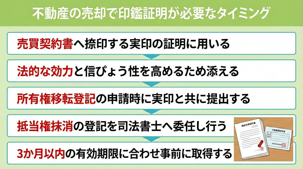 不動産の売却で印鑑証明が必要なタイミング