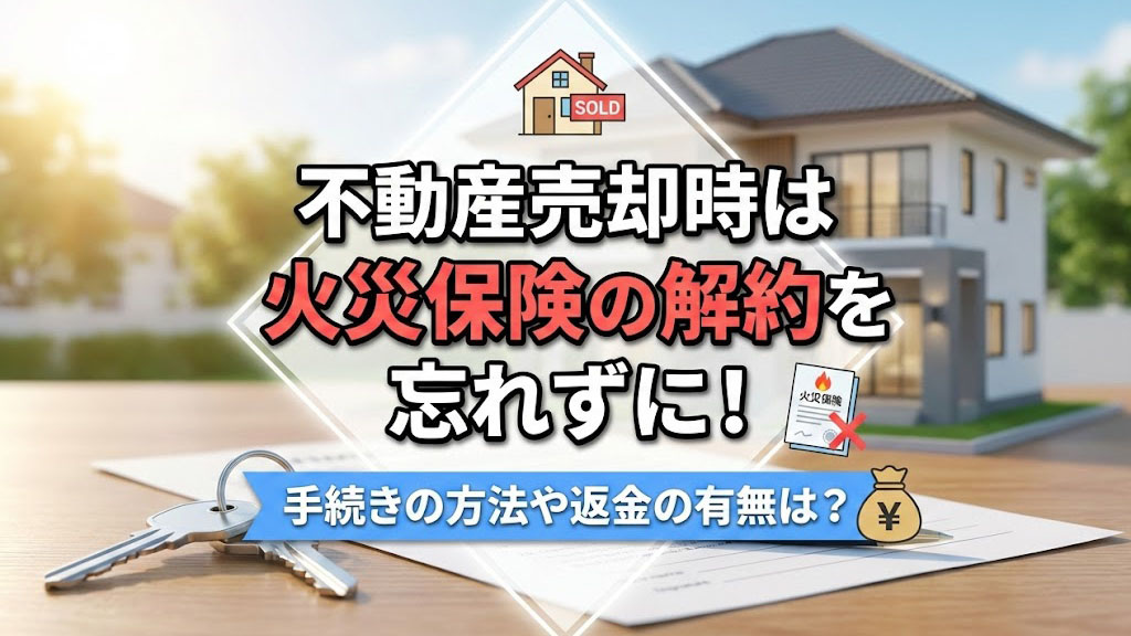 不動産売却時は火災保険の解約を忘れずに！手続きの方法や返金の有無は？の画像