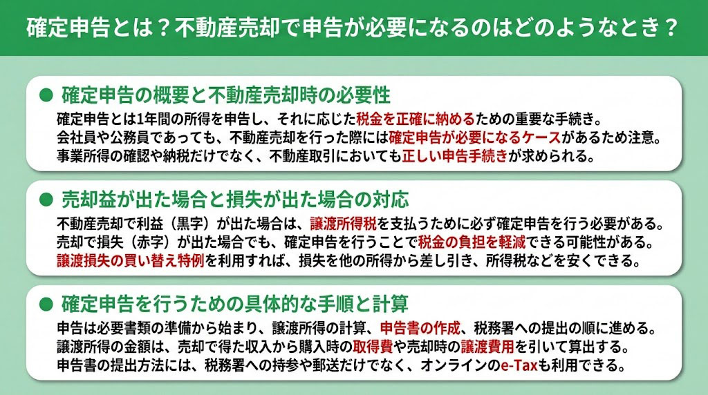 確定申告とは？不動産売却で申告が必要になるのはどのようなとき？