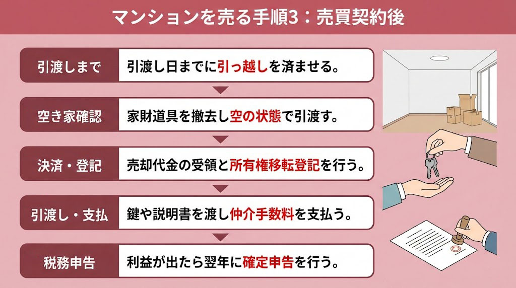 マンションを売る手順3：売買契約後