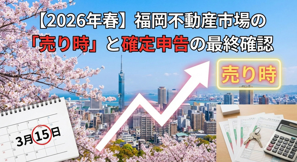 【2026年春】福岡不動産市場の「売り時」と確定申告の最終確認の画像