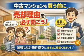 中古マンション購入で後悔しないために｜内覧時に「#1売却理由」を必ず聞くべき理由の画像