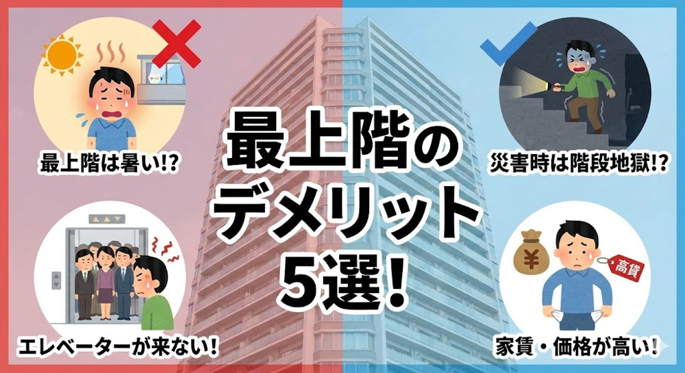 最上階のデメリットを知っていますか？暑い夏や寒い冬の過ごし方も紹介の画像