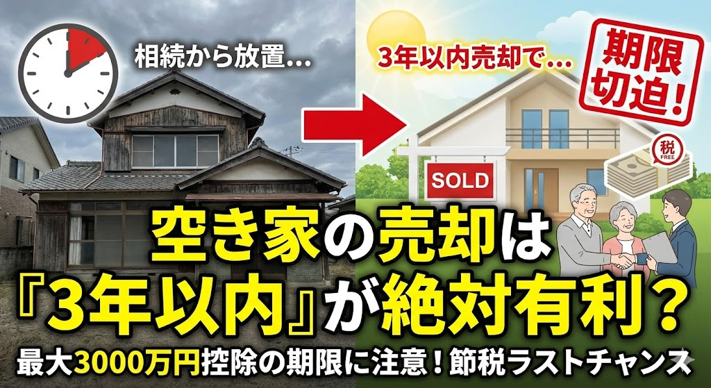 空き家の売却は3年以内が有利？メリットや控除の条件も紹介の画像