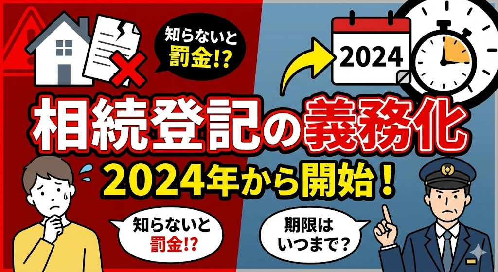 相続登記の義務化は2024年から開始！罰則や猶予期間もあわせて解説の画像