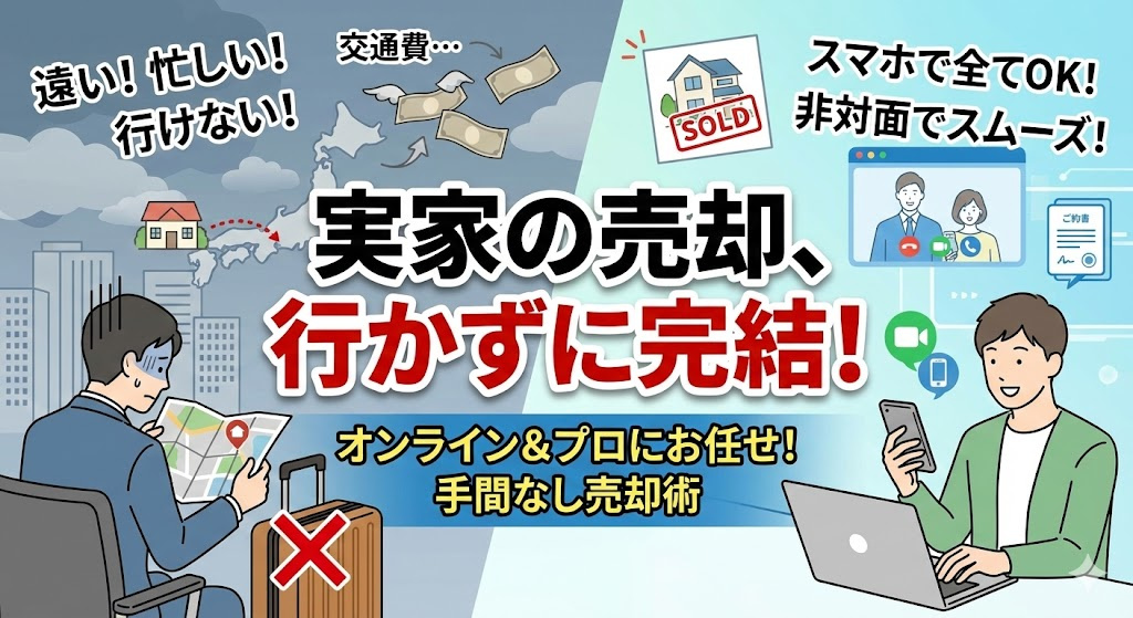 実家の売却を行かずに進める方法は？遠方からでも安心の進め方を紹介の画像