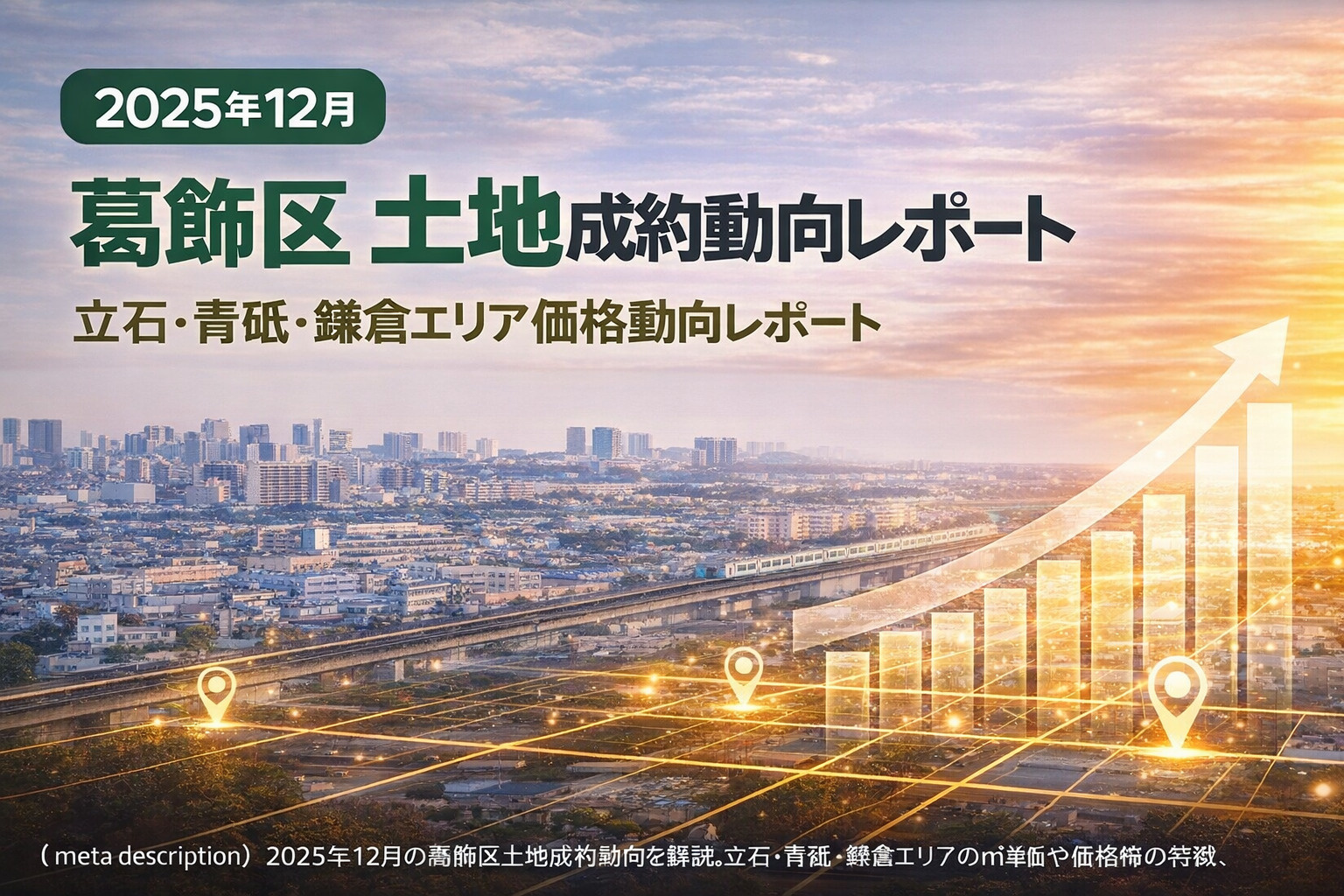 【2025年12月】葛飾区 土地成約動向レポート ― 立石・青砥・鎌倉が相場を押し上げた月 ―の画像