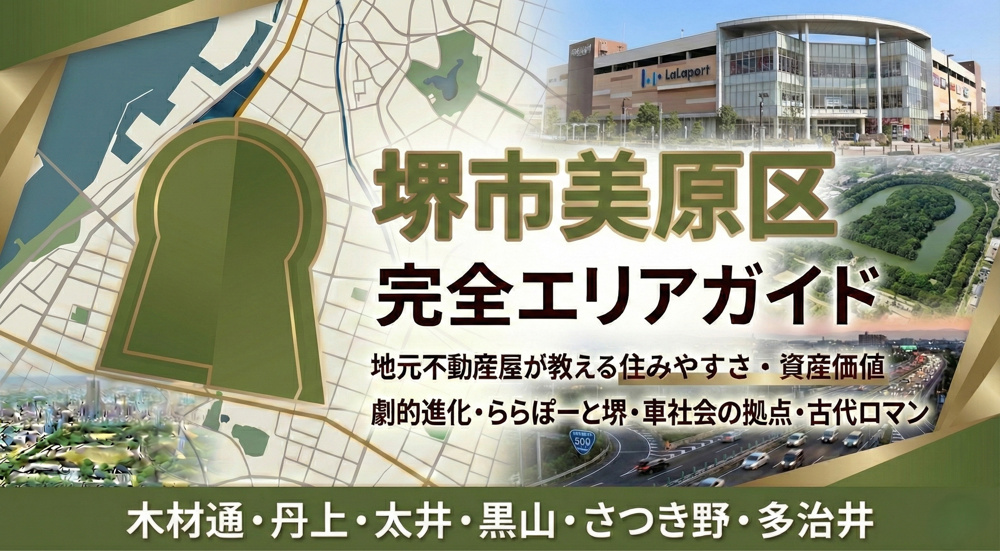 【美原区総まとめ】劇的な進化と「ゆとり」が共存する街。不動産のプロが教える美原区の住み心地と未来。の画像