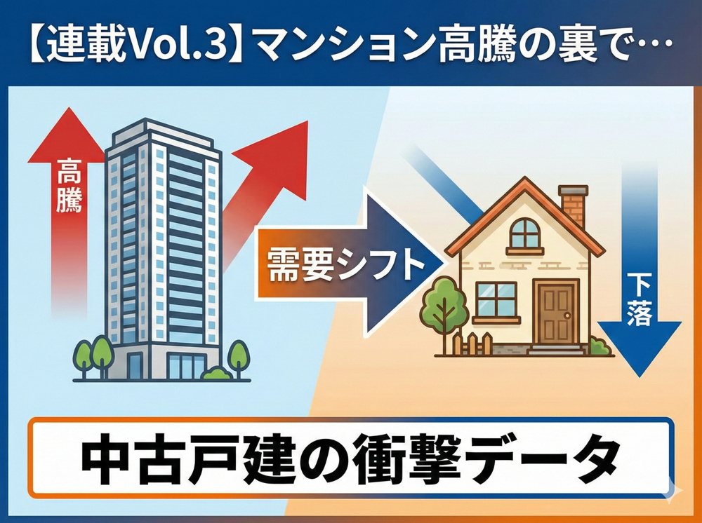 【2025年不動産売買動向まとめ】3.マンション高すぎ…絶望する前に見るべき「中古戸建」の衝撃データの画像