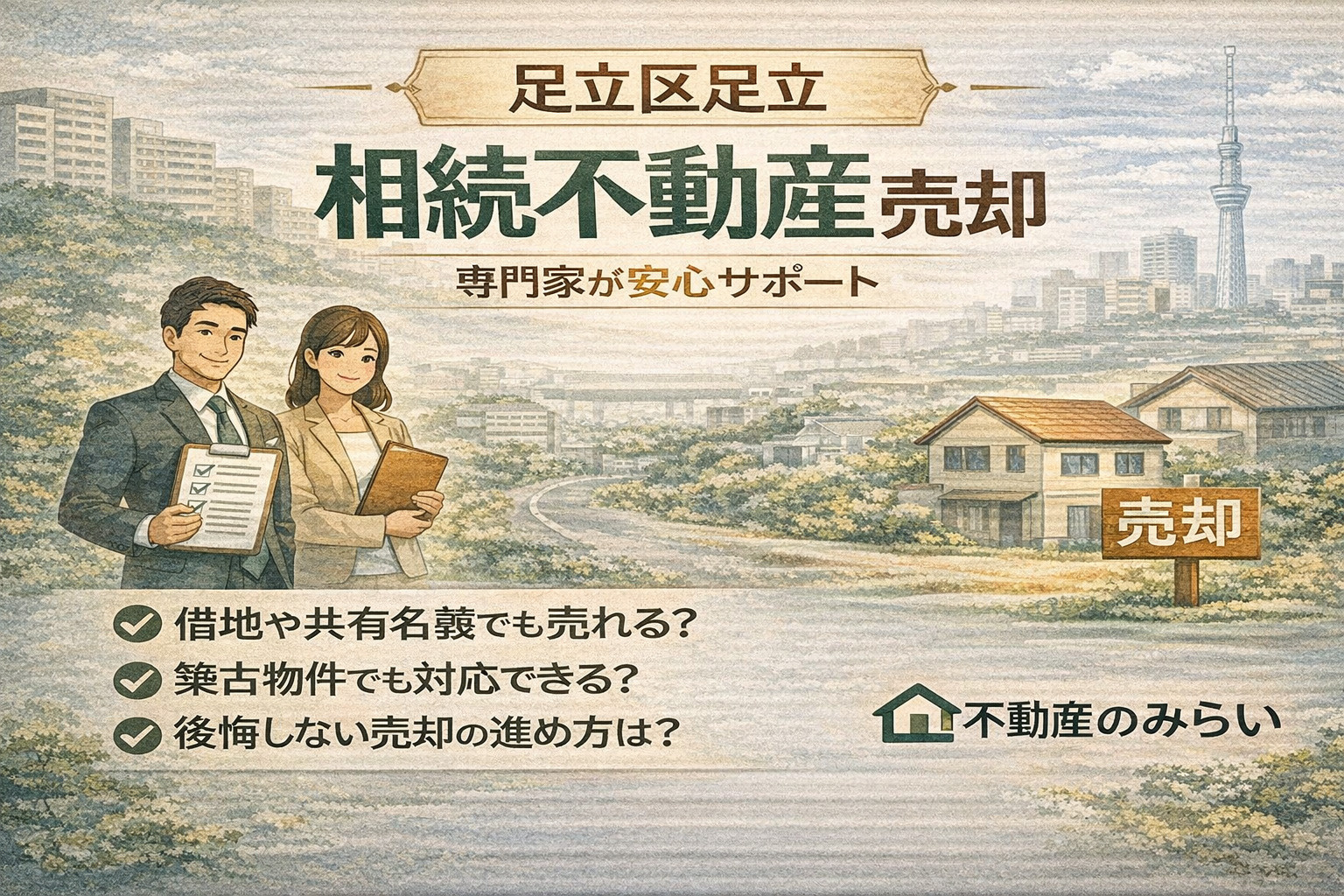 【足立区足立】相続不動産の売却で後悔しないために｜借地・共有名義も対応できる現実的な判断と進め方の画像