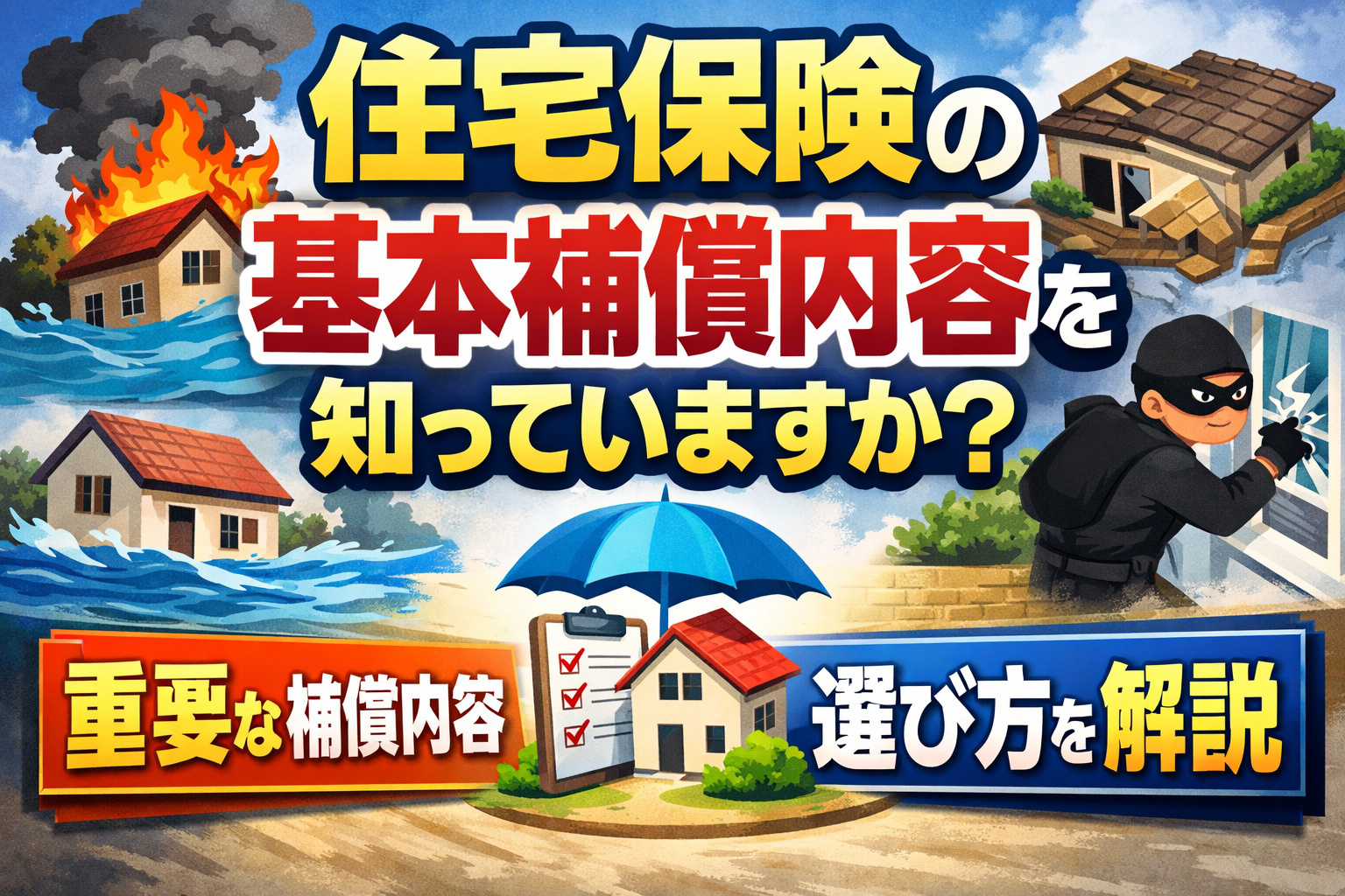 住宅保険の基本補償内容を知っていますか 重要な補償内容と選び方を解説の画像