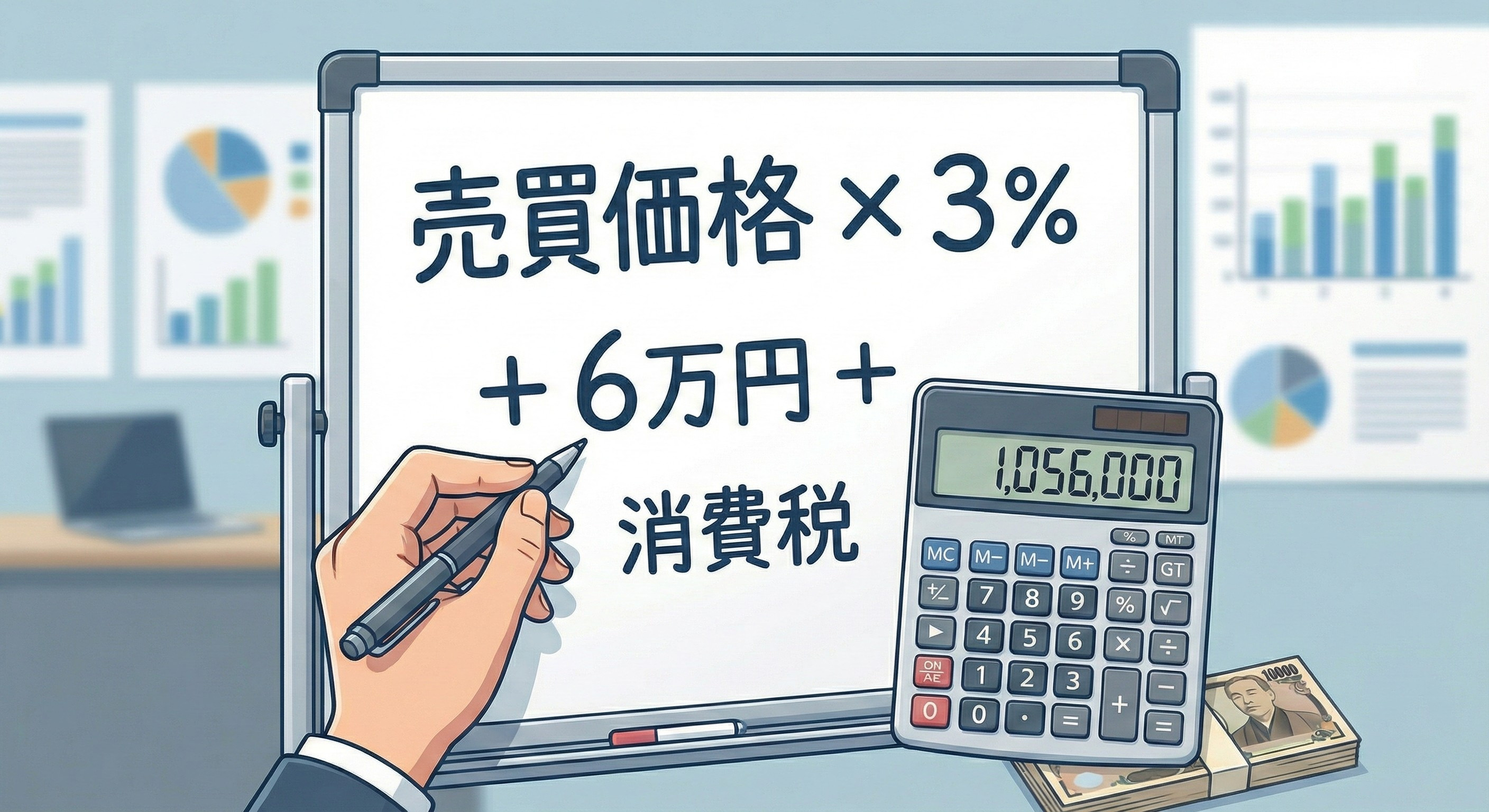 仲介手数料の上限金額を割り出す法律上の計算式