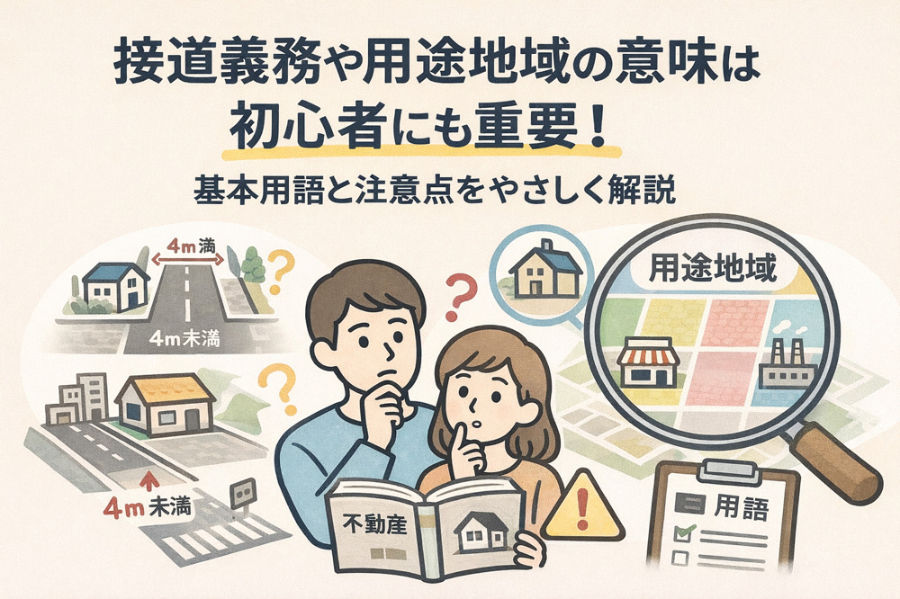 接道義務や用途地域の意味は初心者にも重要！基本用語と注意点をやさしく解説の画像