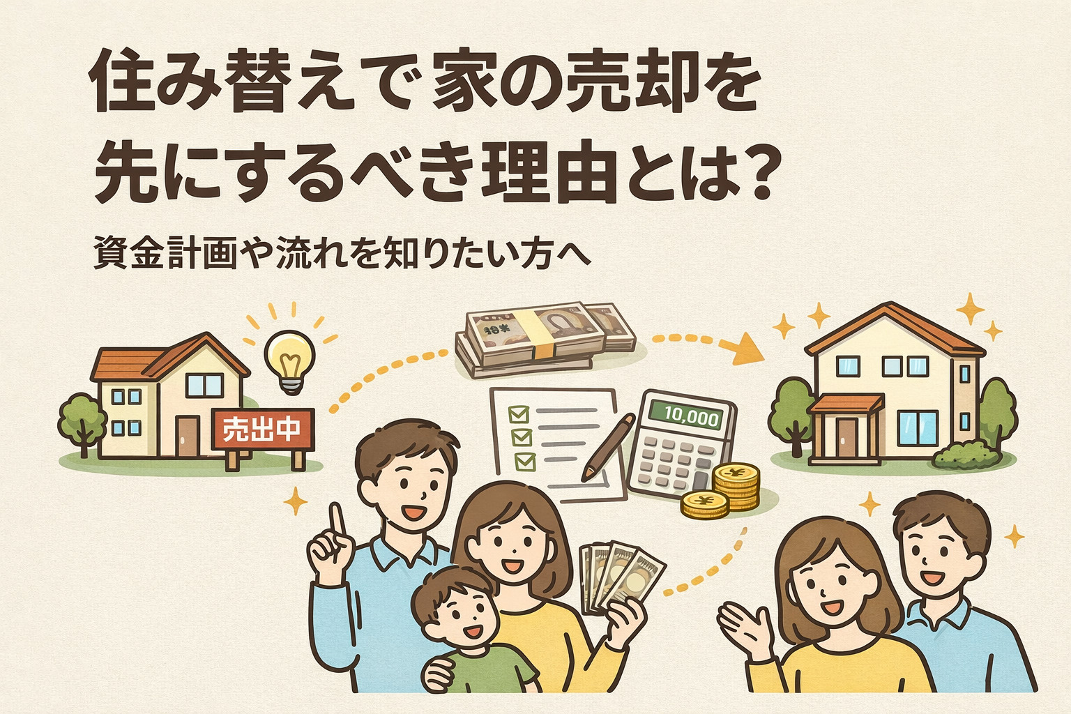 住み替えで家の売却を先にするべき理由とは？資金計画や流れを知りたい方への画像