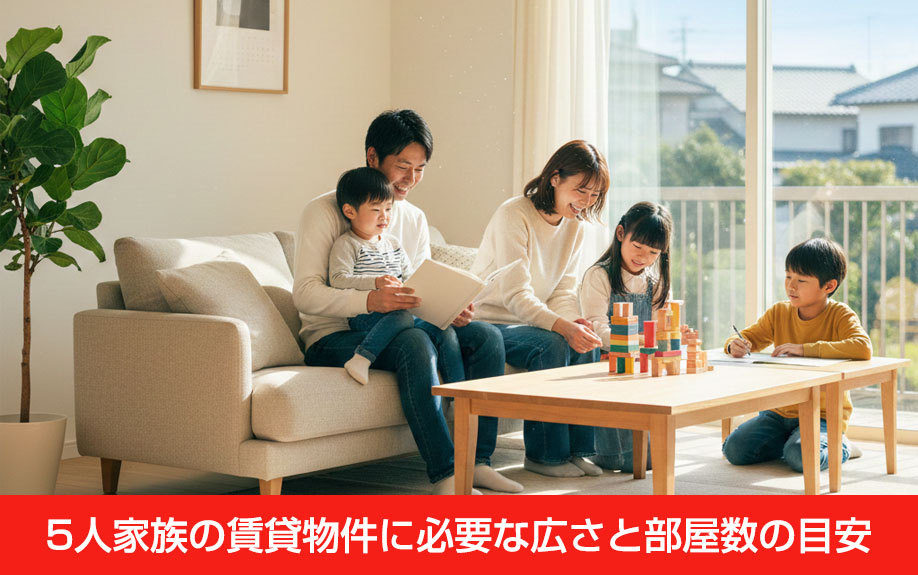 5人家族の賃貸物件に必要な広さと部屋数の目安
