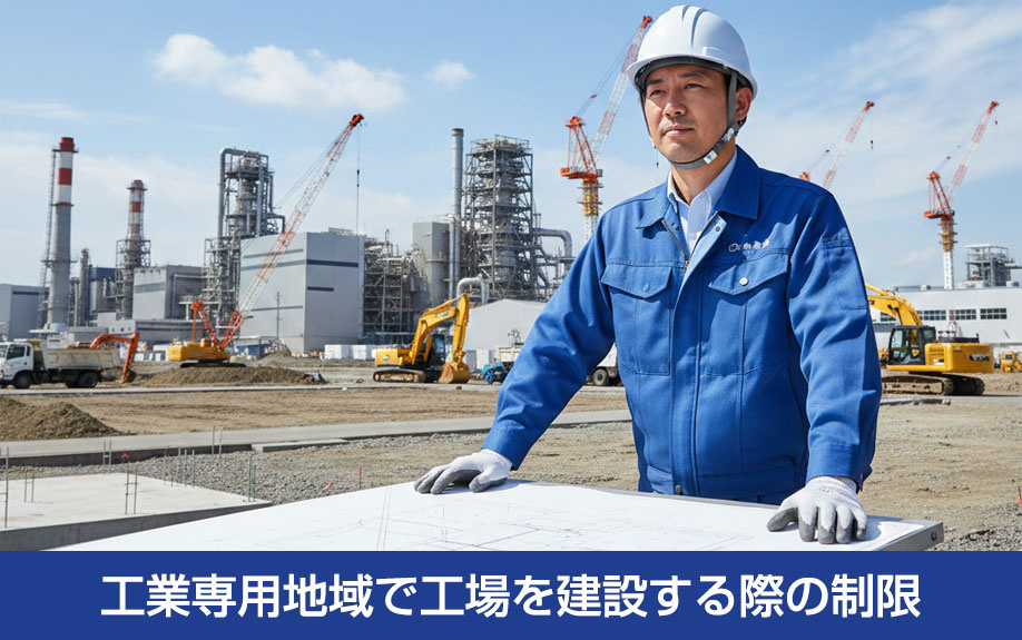 工業専用地域で工場を建設する際の制限