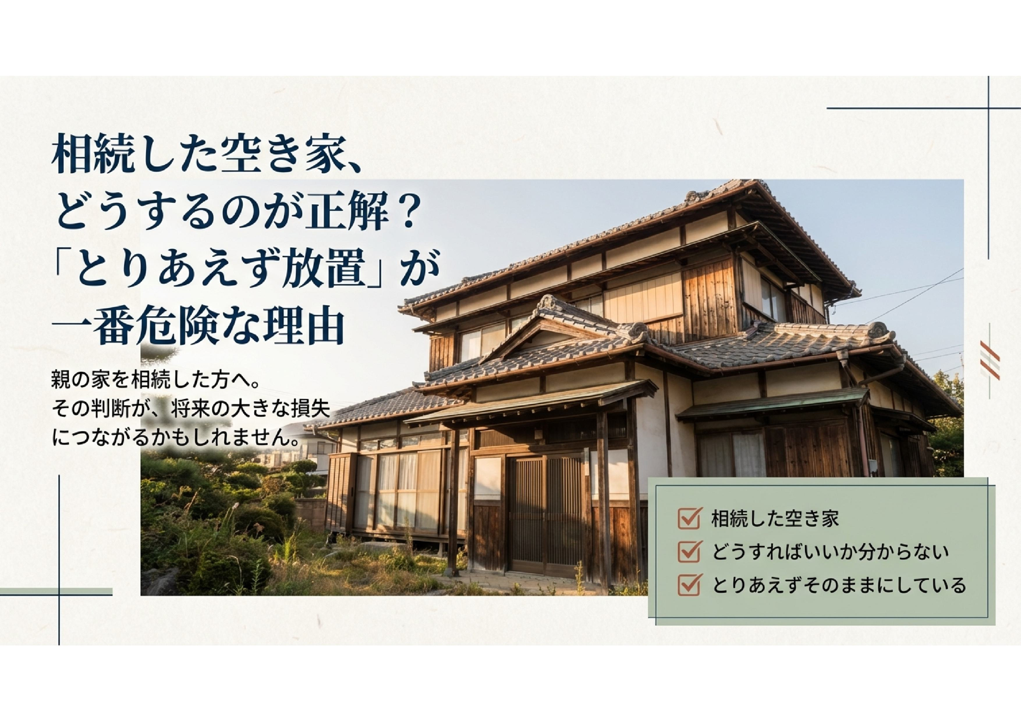 相続した空家どうするのが正解?の画像