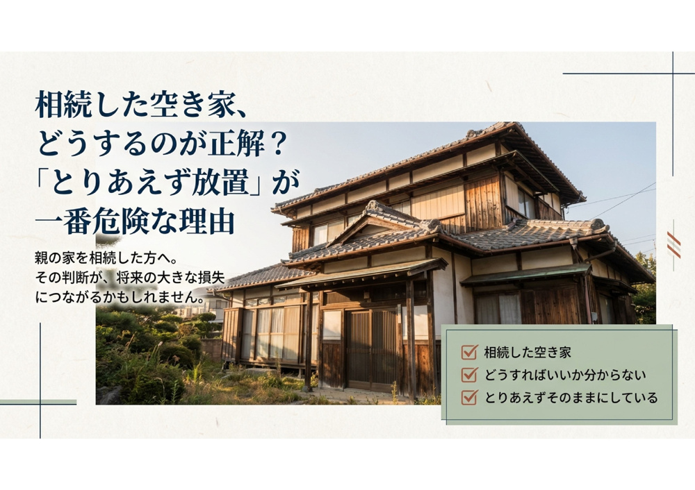 相続した空家どうするのが正解？の画像