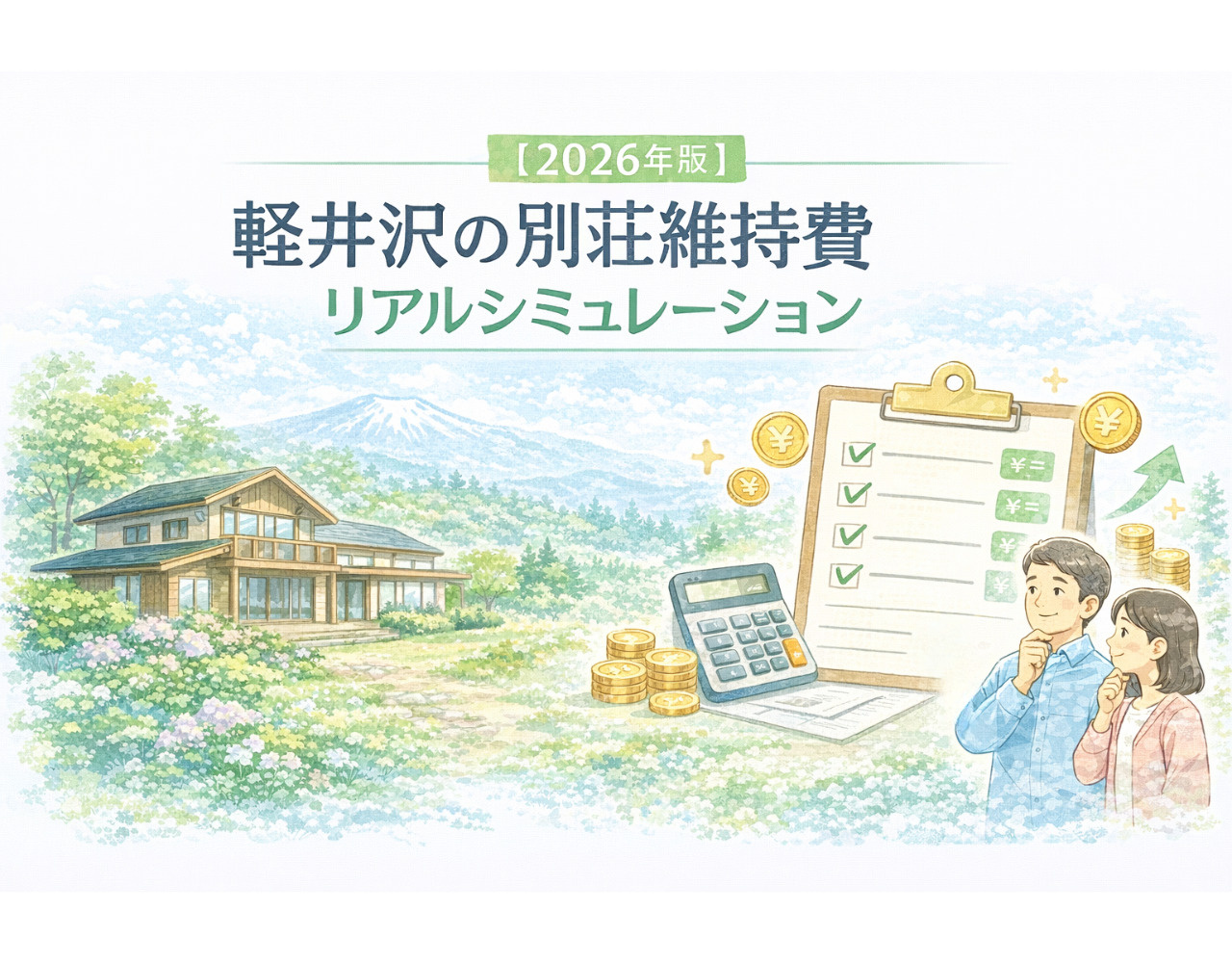【2026年版】軽井沢の別荘維持費リアルシミュレーション｜年間コストと節約術を徹底解説の画像