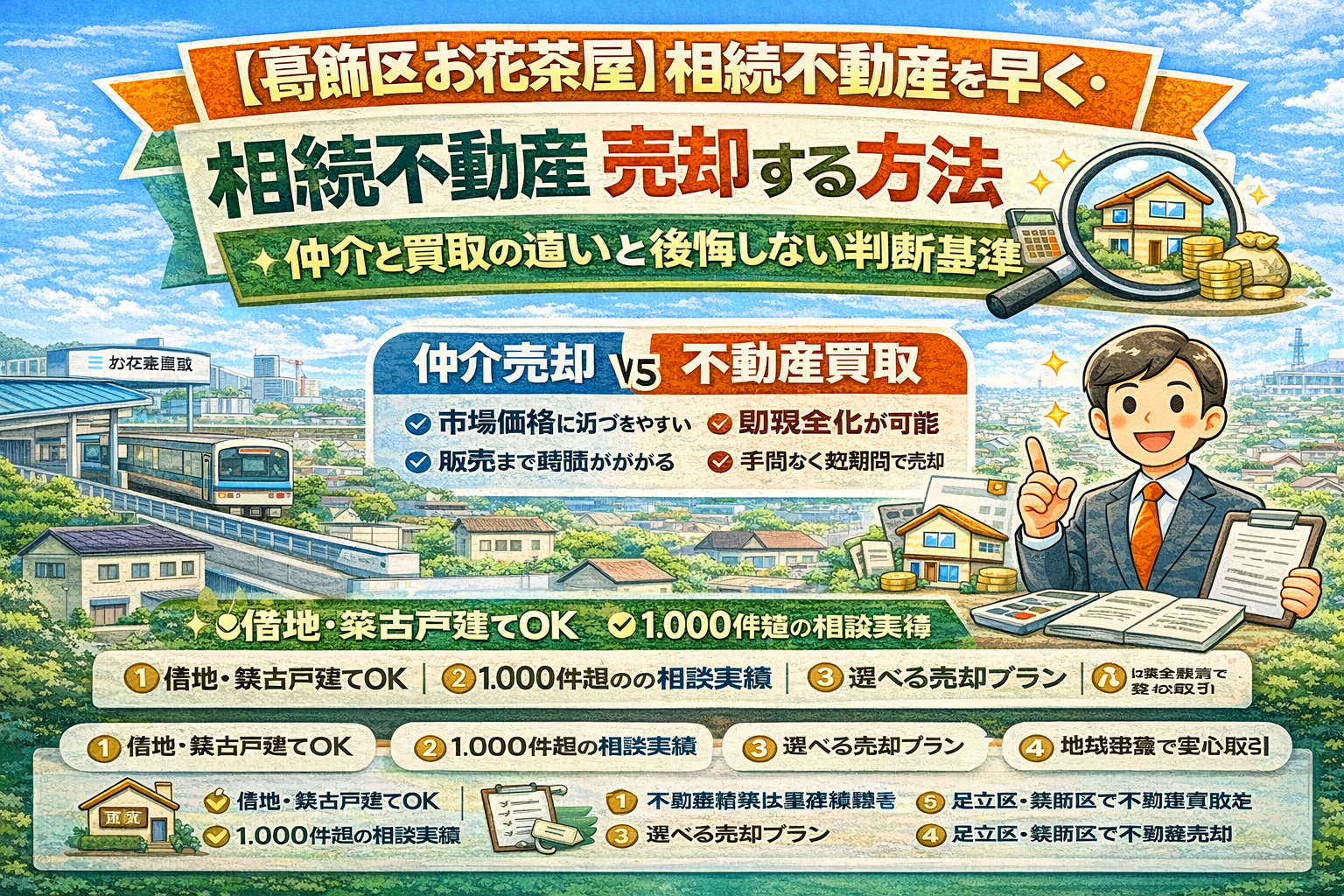 【葛飾区お花茶屋】相続不動産を早く・安全に売却する方法｜仲介と買取の違いと後悔しない判断基準の画像