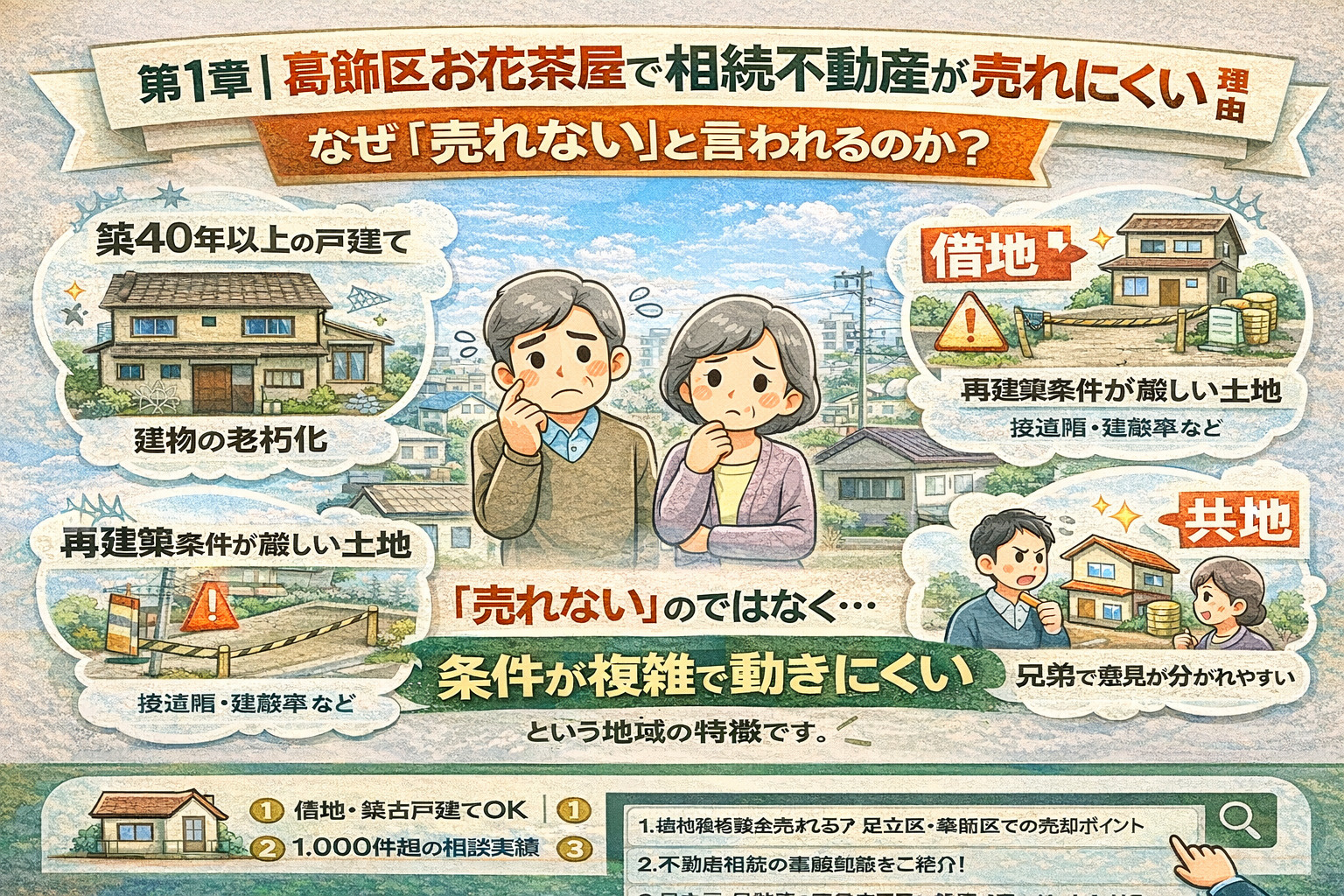 葛飾区お花茶屋の相続不動産が売れにくい理由