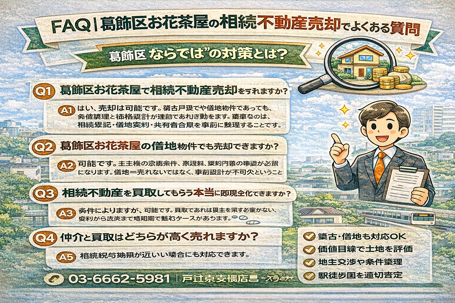 葛飾区お花茶屋の相続不動産売却FAQ
