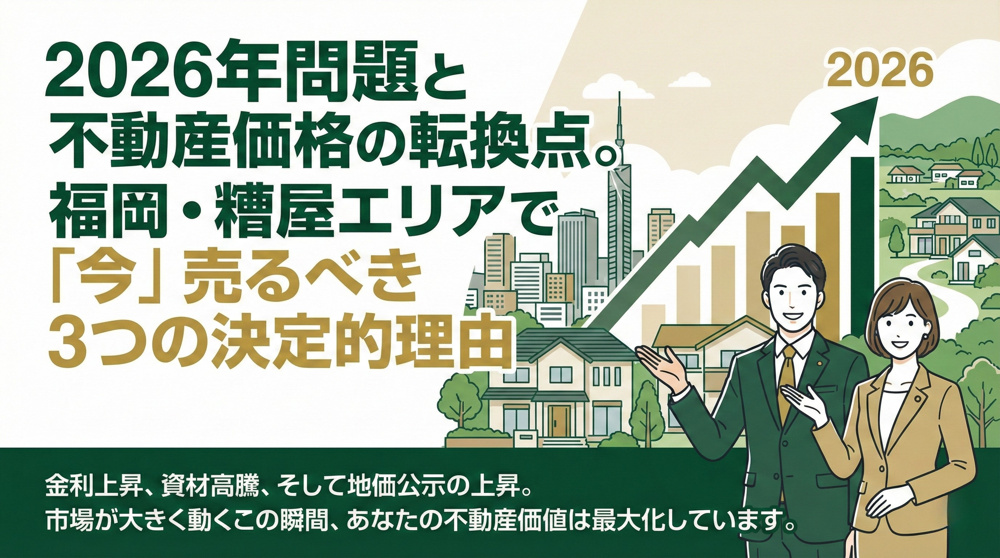 2026年問題と不動産価格の転換点。 福岡・糟屋エリアで「今」売るべき