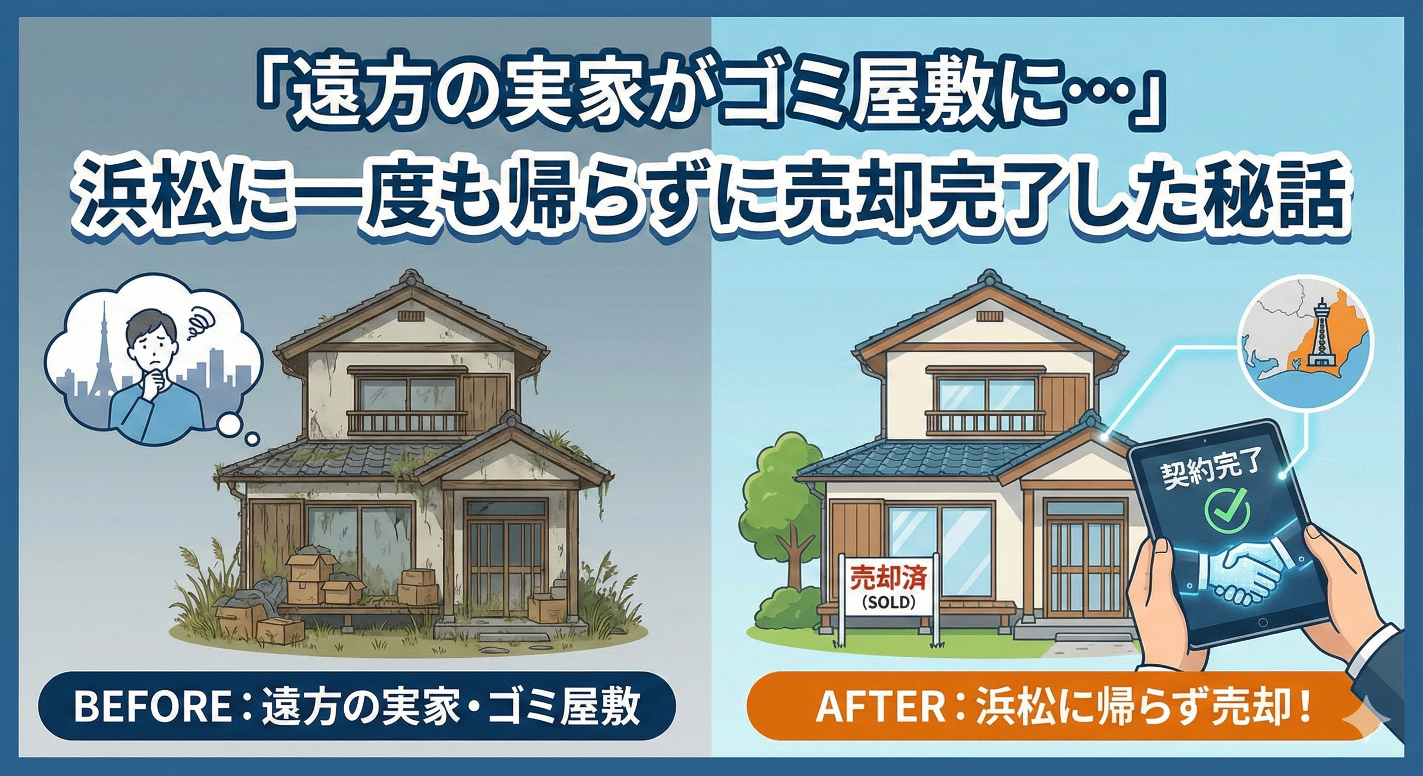 「遠方の実家がゴミ屋敷に…」 浜松に一度も帰らずに売却完了した秘話の画像