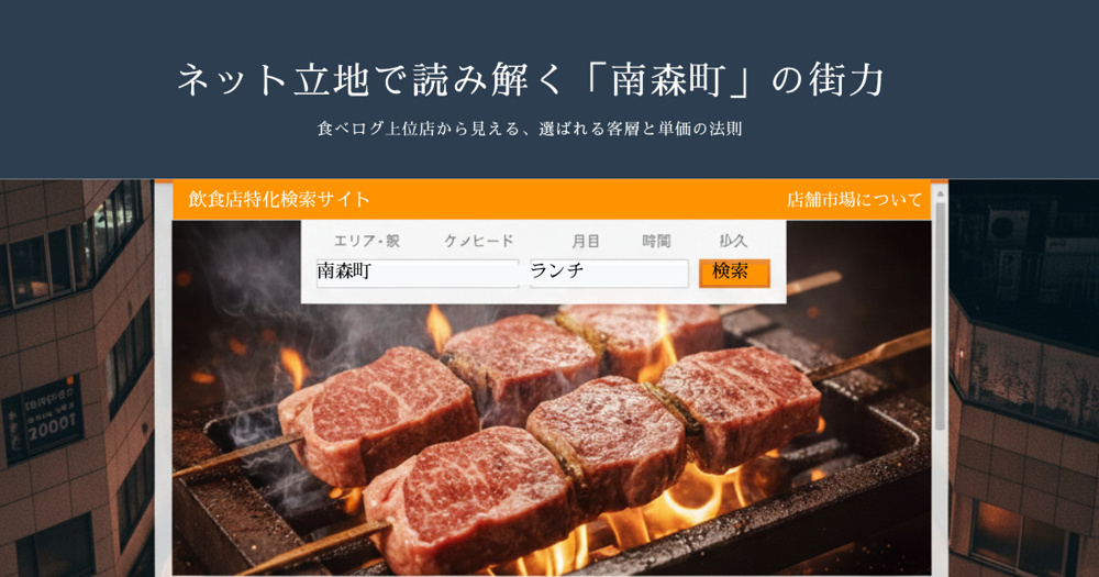 2026年ネット立地で読み解く「南森町」の街力の画像