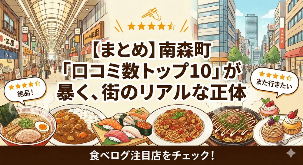 【商圏分析】半径800mの熱量。口コミ数トップ10から読み解く南森町の「実需」の画像