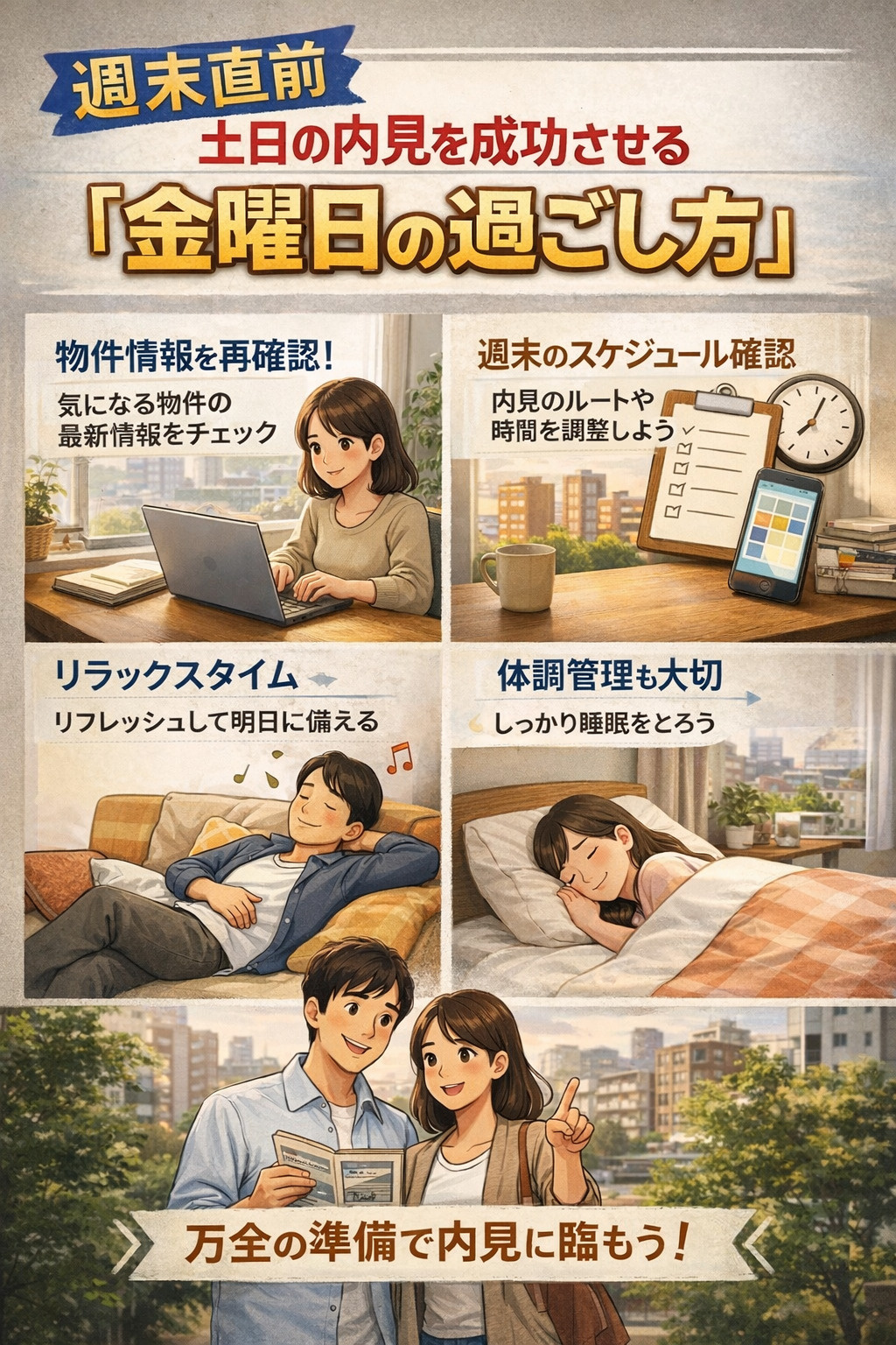 【週末直前】土日の内見を成功させる「金曜日の過ごし方」の画像