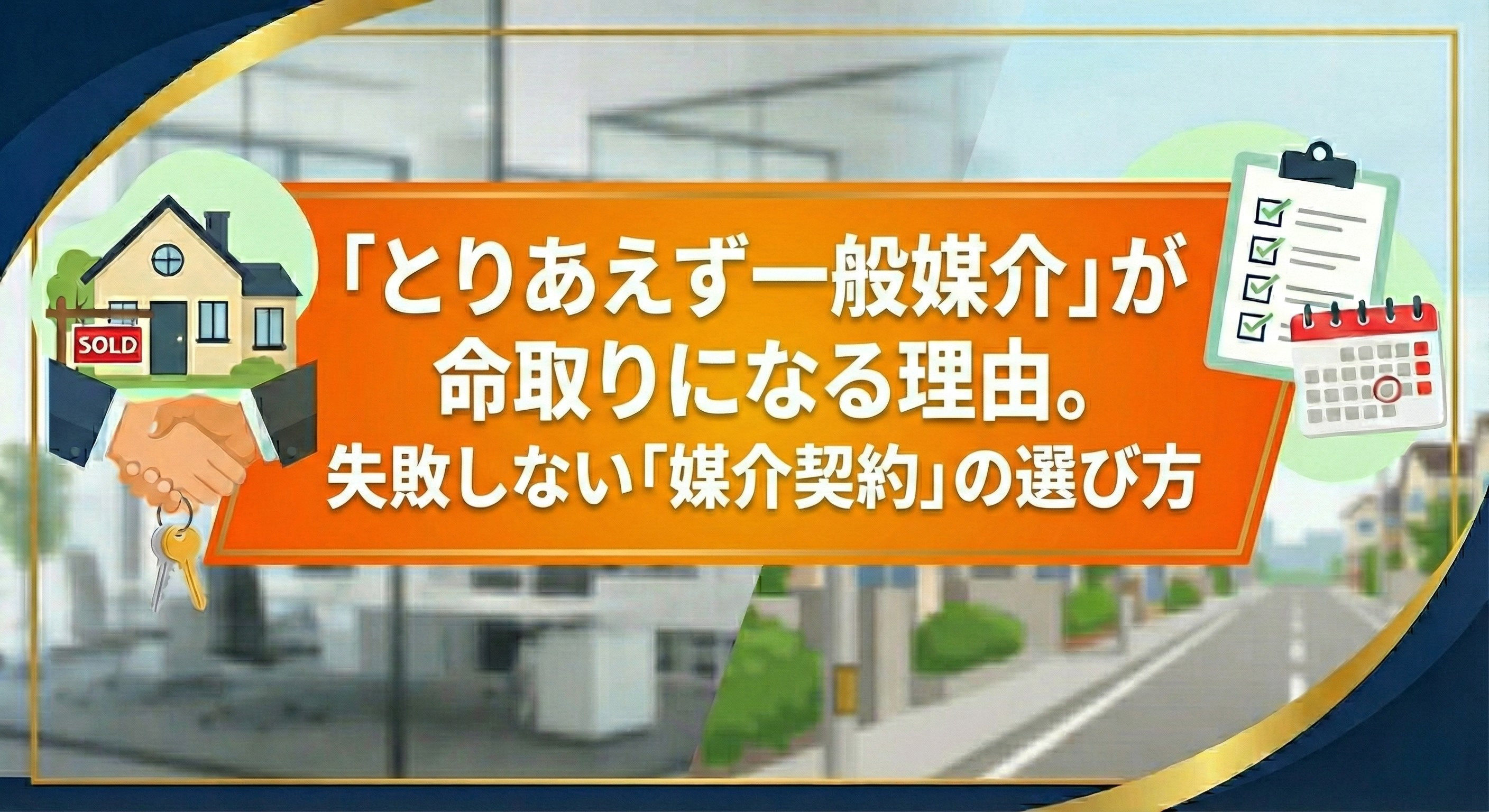「とりあえず一般媒介」が 命取りになる理由。失敗しない「媒介契約」の選び方の画像