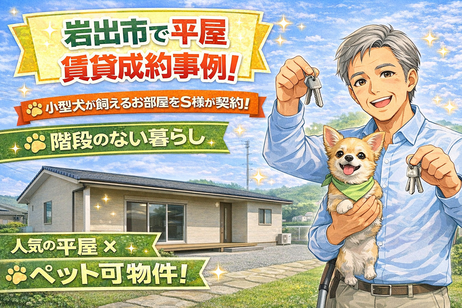 岩出市で“平屋×小型犬可”の希少物件がスピード成約|単身のS様の画像