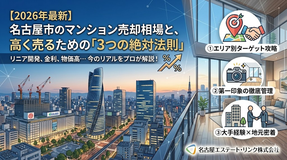 【名古屋市　マンションを良い条件で売却するため】の画像