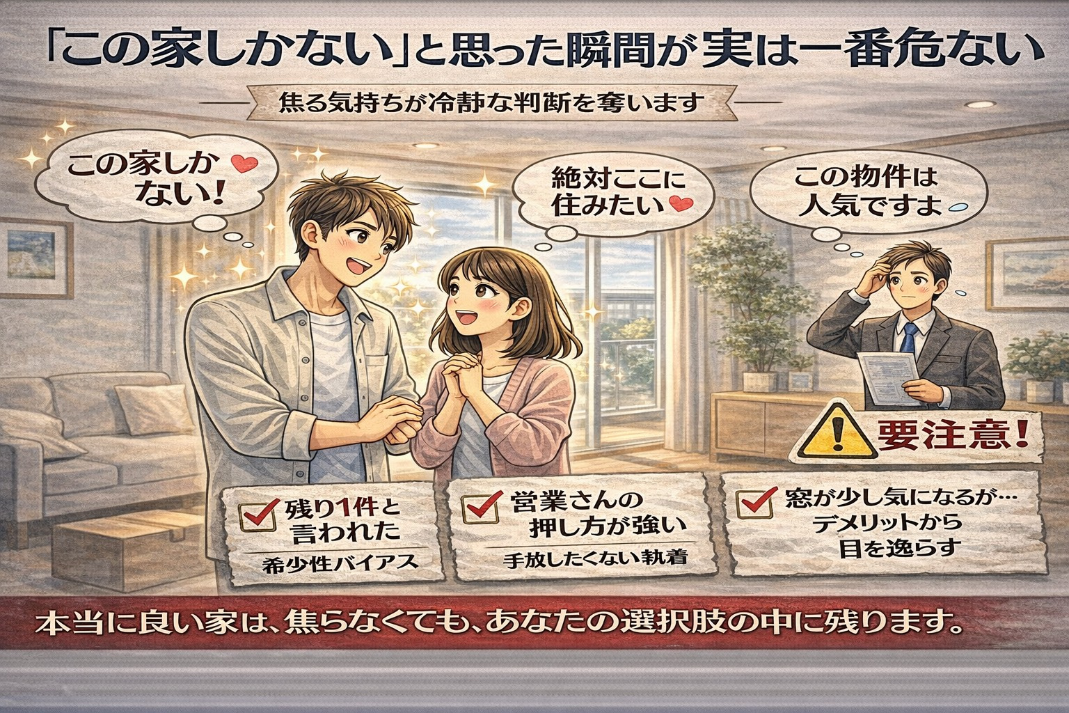 「この家しかない」と思った瞬間が、実は一番危ないの画像