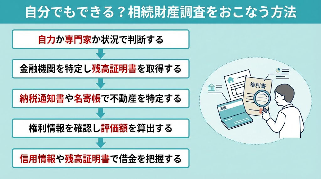 自分でもできる？相続財産調査をおこなう方法