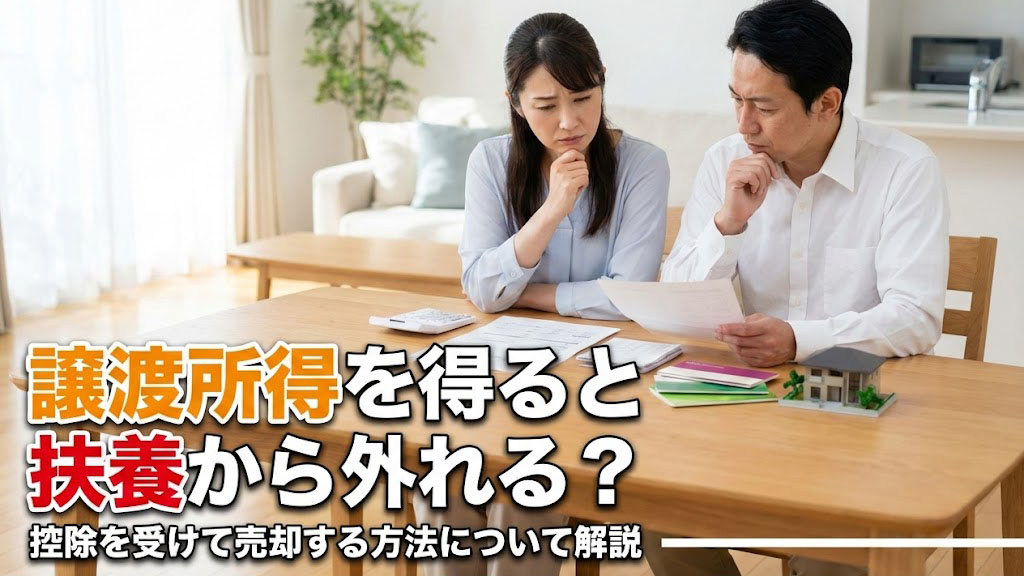 譲渡所得を得ると扶養から外れる？控除を受けて売却する方法について解説