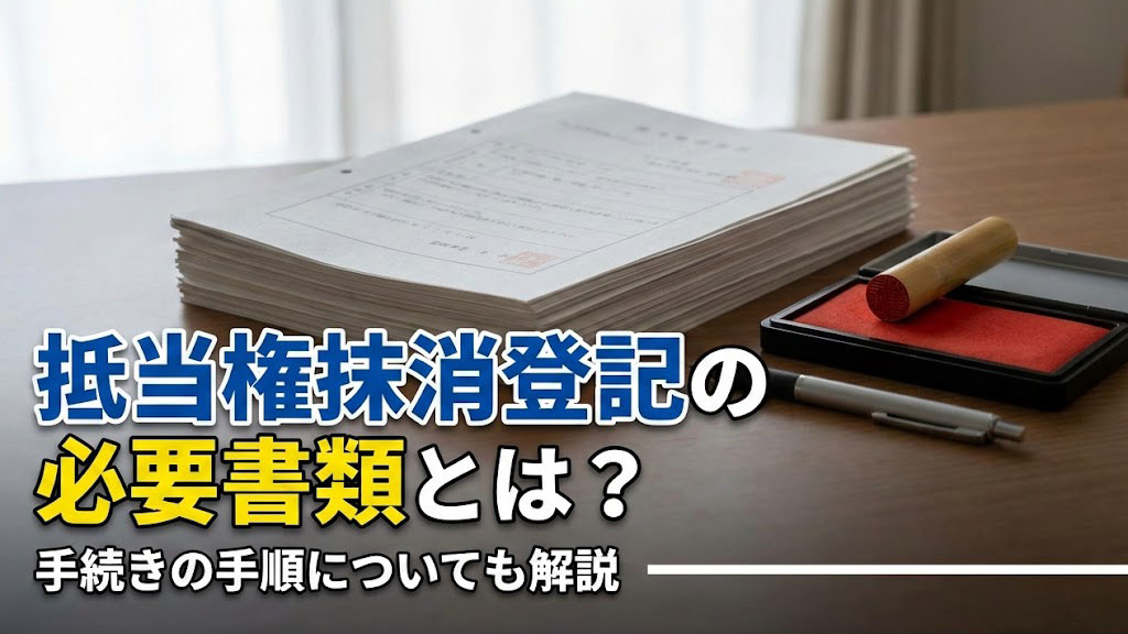 抵当権抹消登記の必要書類とは？手続きの手順についても解説