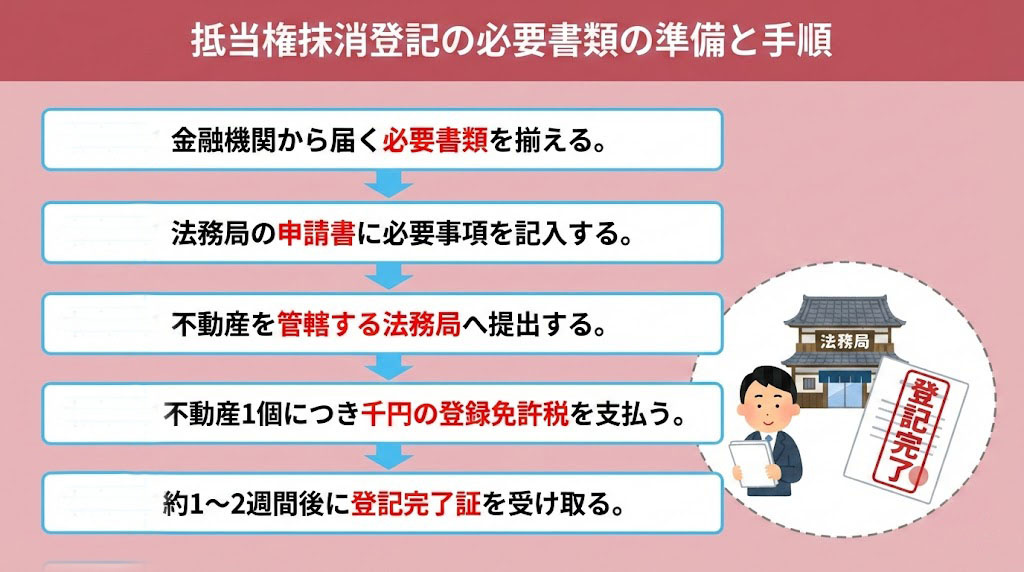 抵当権抹消登記の必要書類の準備と手順