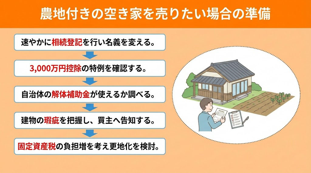 農地付きの空き家を売りたい場合の準備