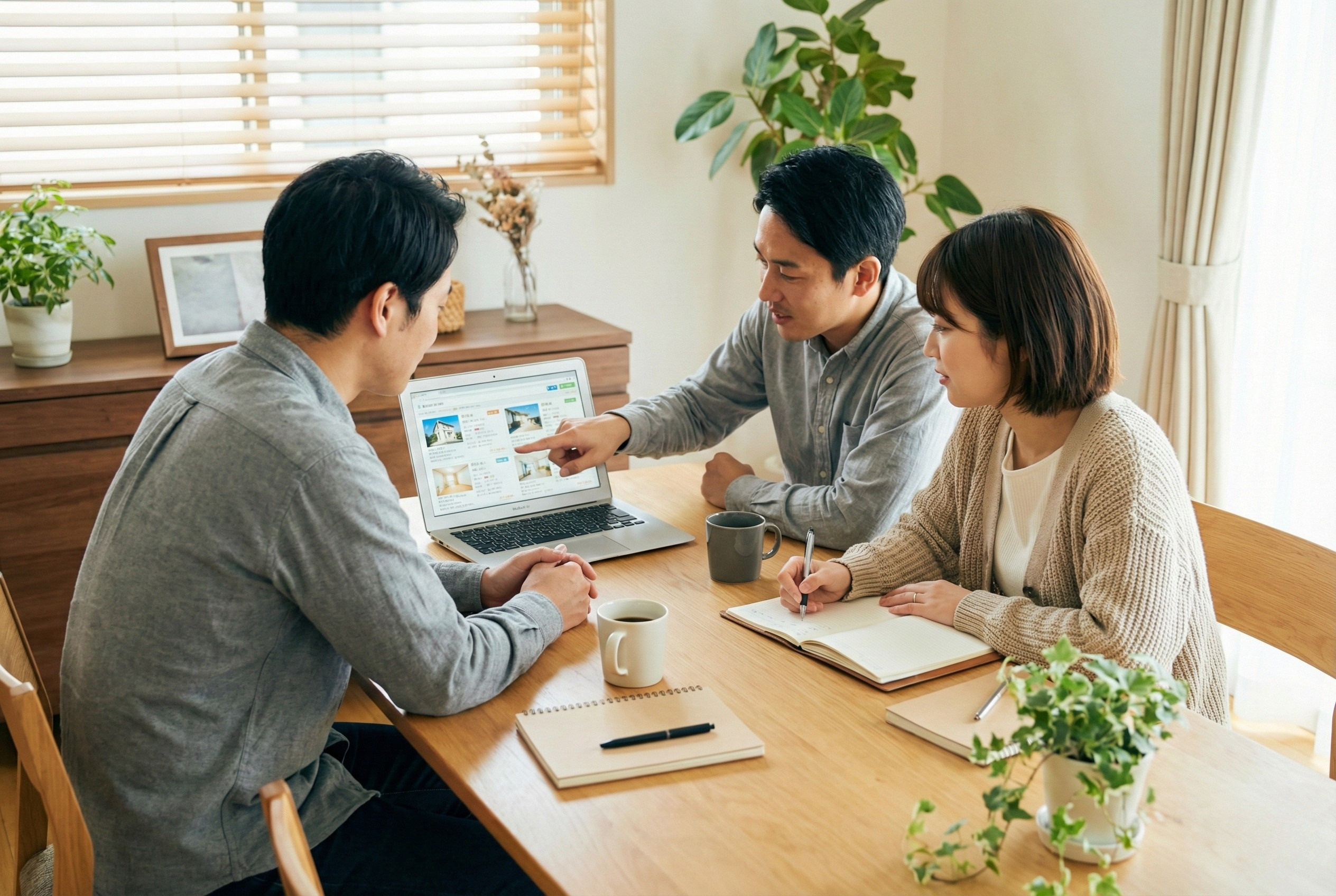 夫婦で話し合う様子