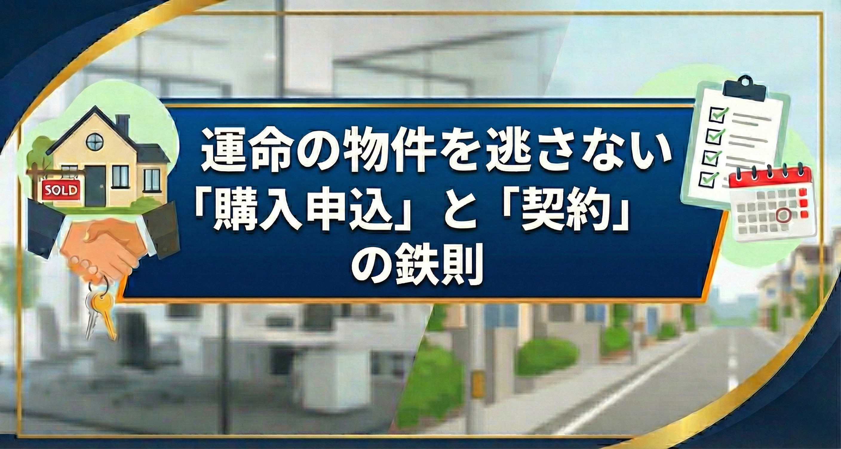 運命の物件を逃さない 「購入申込」と「契約」の鉄則の画像