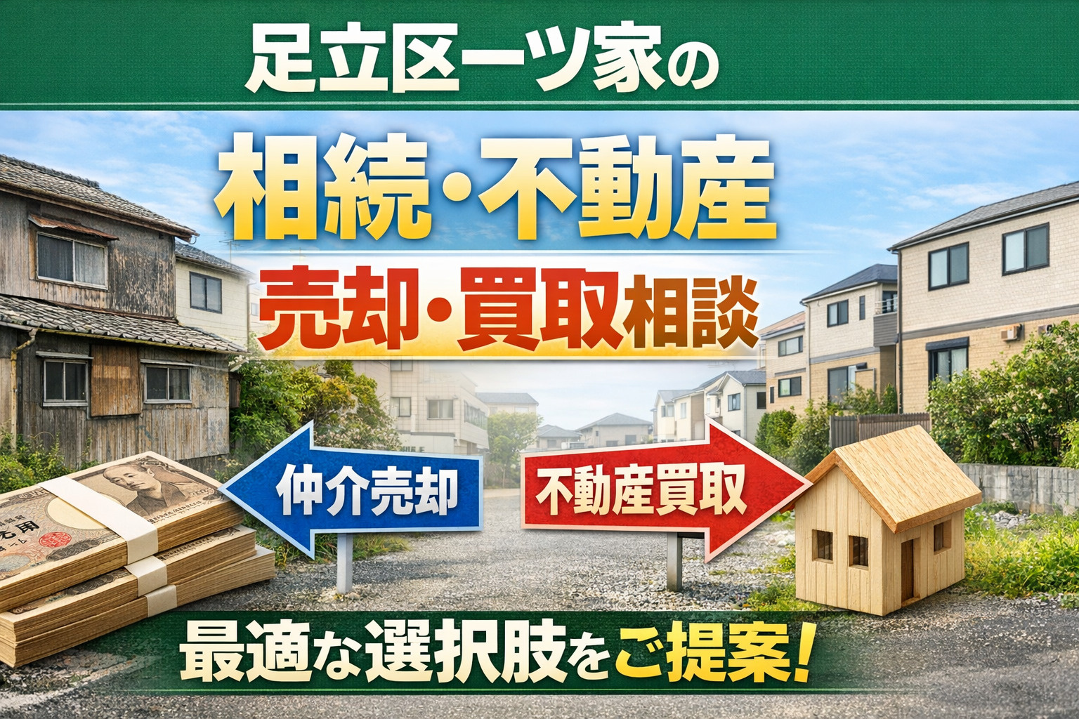 【足立区一ツ家】相続不動産の売却と買取｜借地・築古でも動かす具体戦略と即現金化の方法の画像